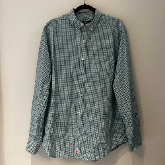 Vineyard Vines Other - Vineyard Vines Classic Fit Murray Shirt Green Gingham Cotton Button Down Mens XL